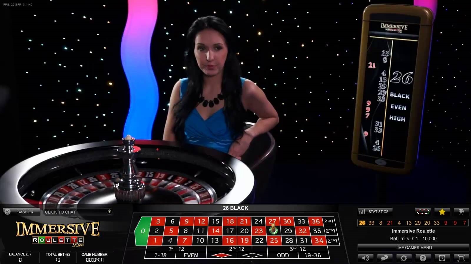 live dealer roulette - immersive roulette by evolution gaming